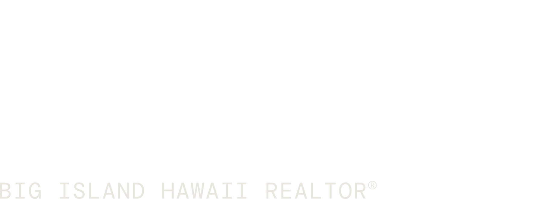 Logo white | Leeana Runningbear | Top Real Estate Agent | Big Island Hawaii Realtor